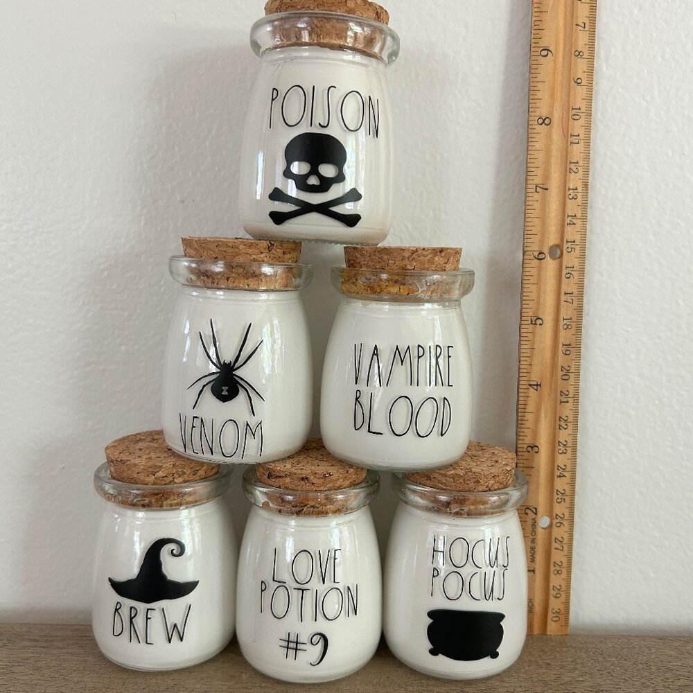 Potion Bottle Set – Halloween Collection (Set of 6)
